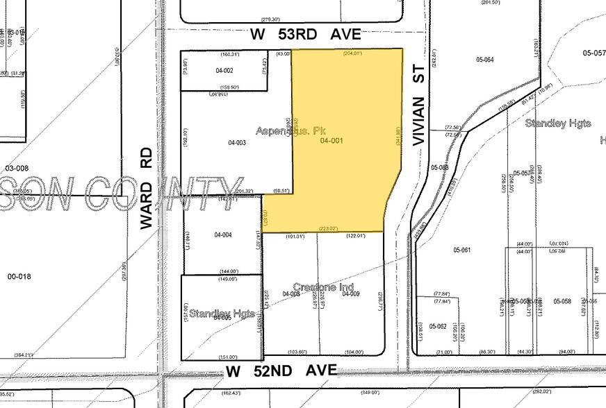 5295 Vivian St, Arvada, CO à vendre - Plan cadastral – Image 3 sur 9