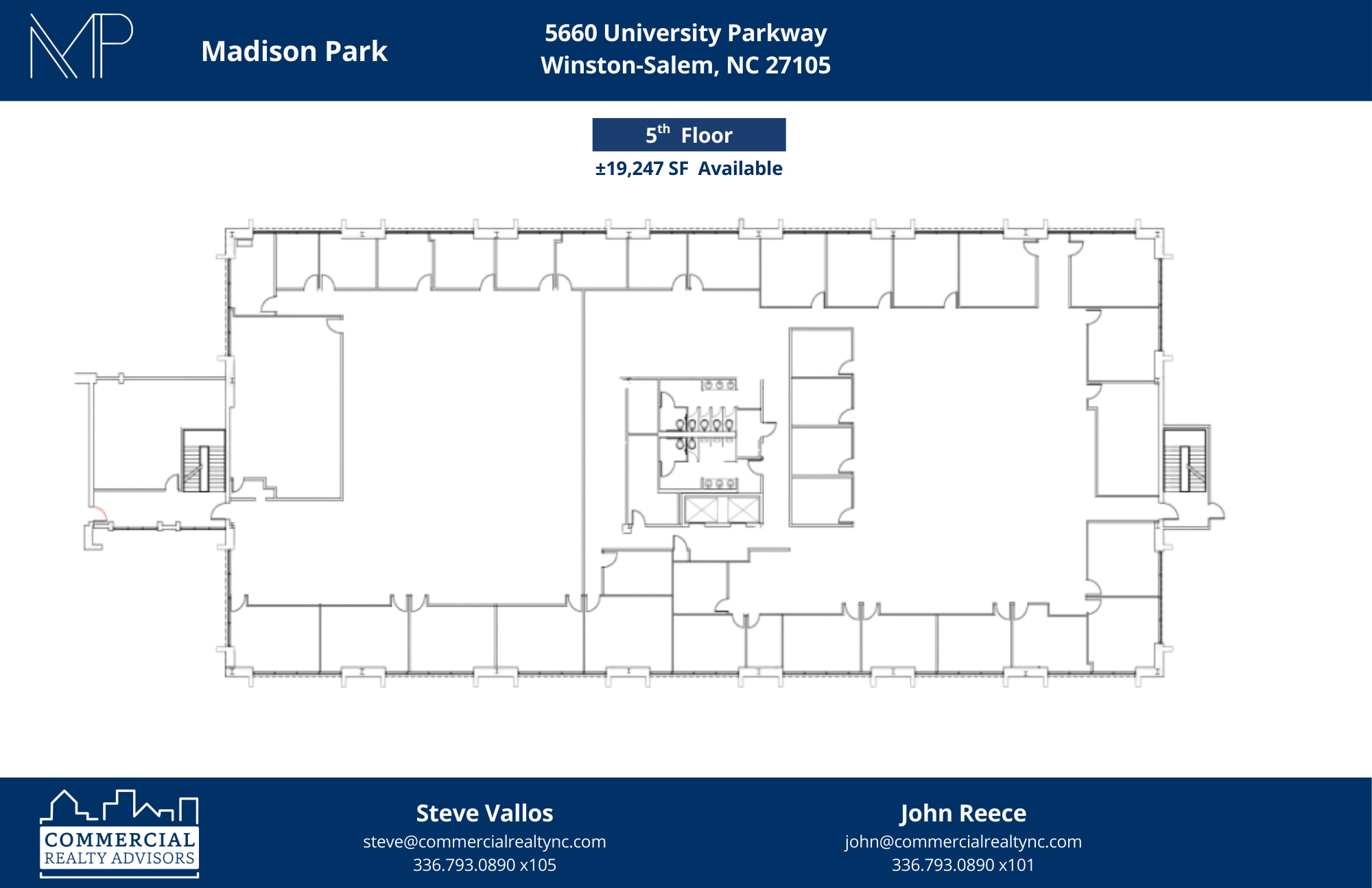 5620 University Pky, Winston-Salem, NC à louer Plan d’étage– Image 1 sur 2