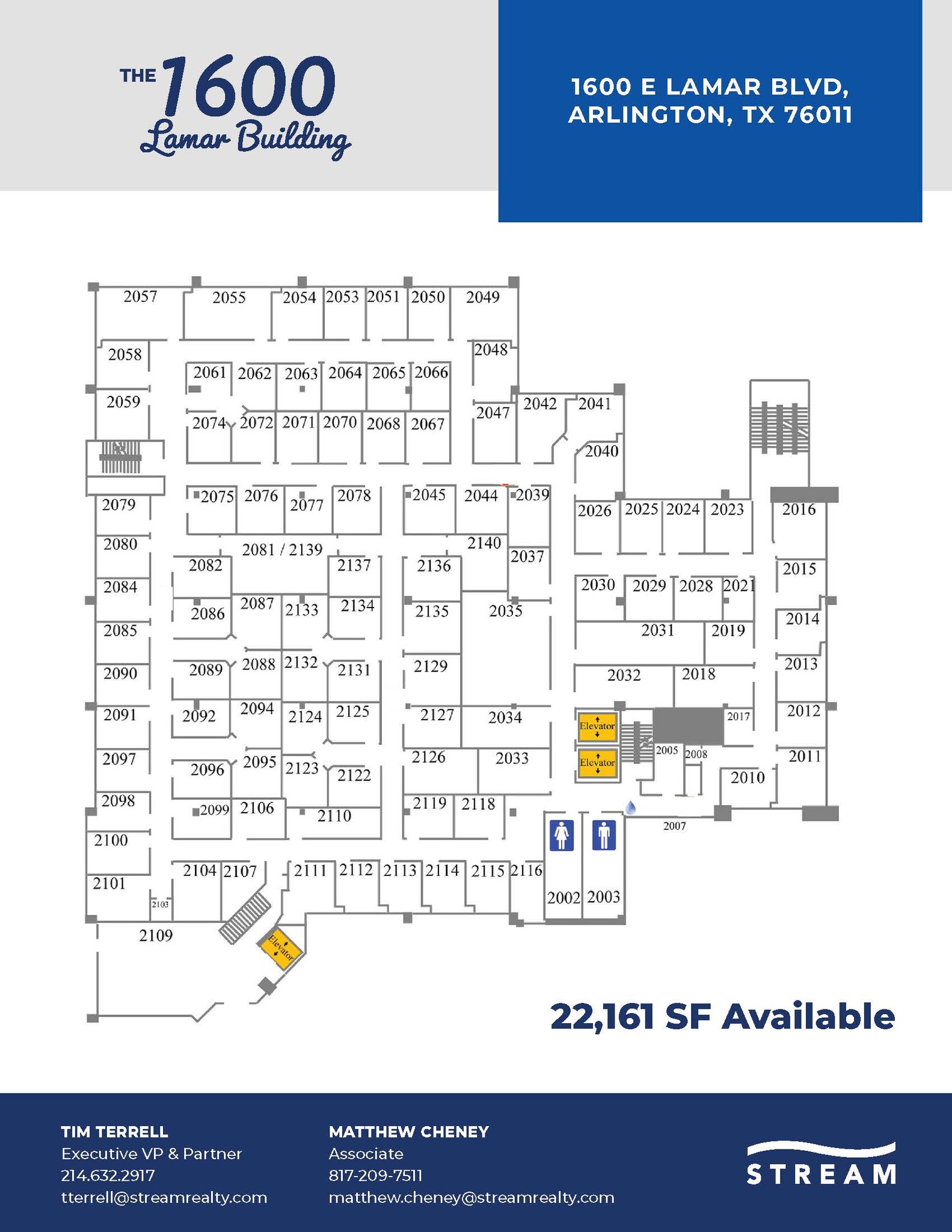 1600 E Lamar Blvd, Arlington, TX à louer Plan d’étage– Image 1 sur 1