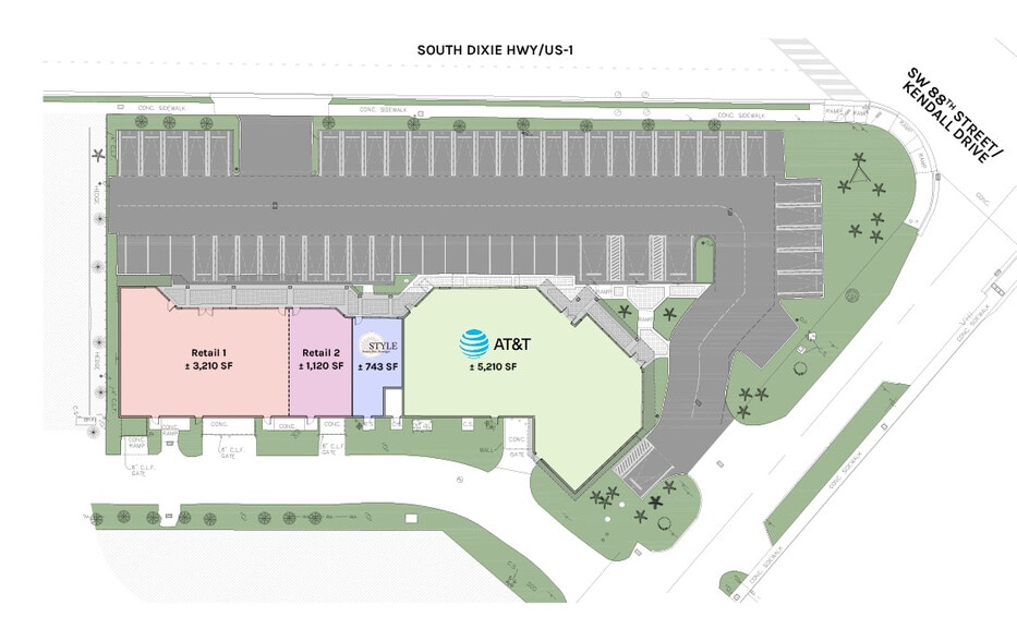 8821-8833 S Dixie Hwy, Miami, FL à louer - Plan d’étage – Image 2 sur 6