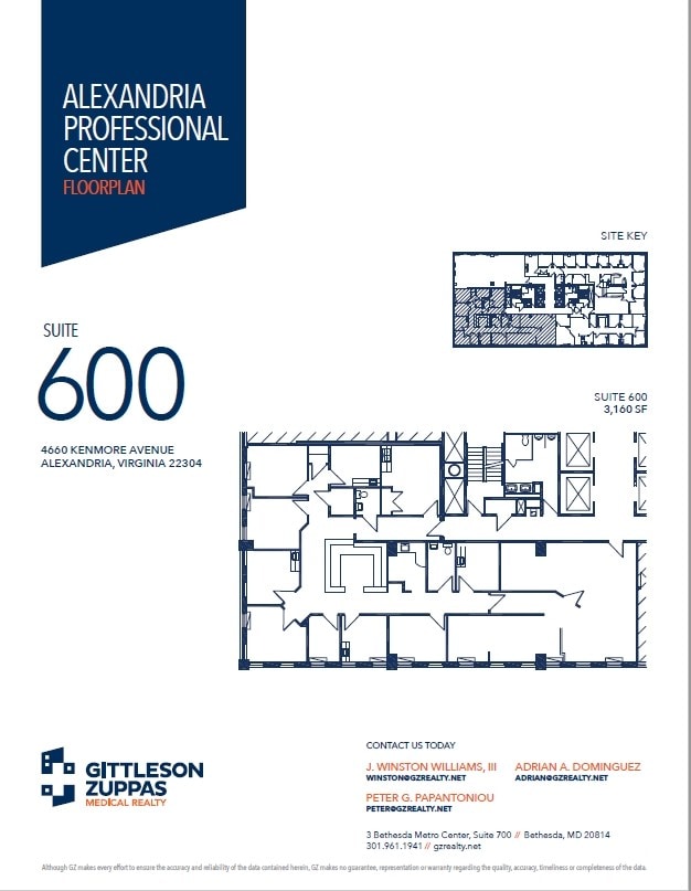 4660 Kenmore Ave, Alexandria, VA à louer Plan d’étage– Image 1 sur 1