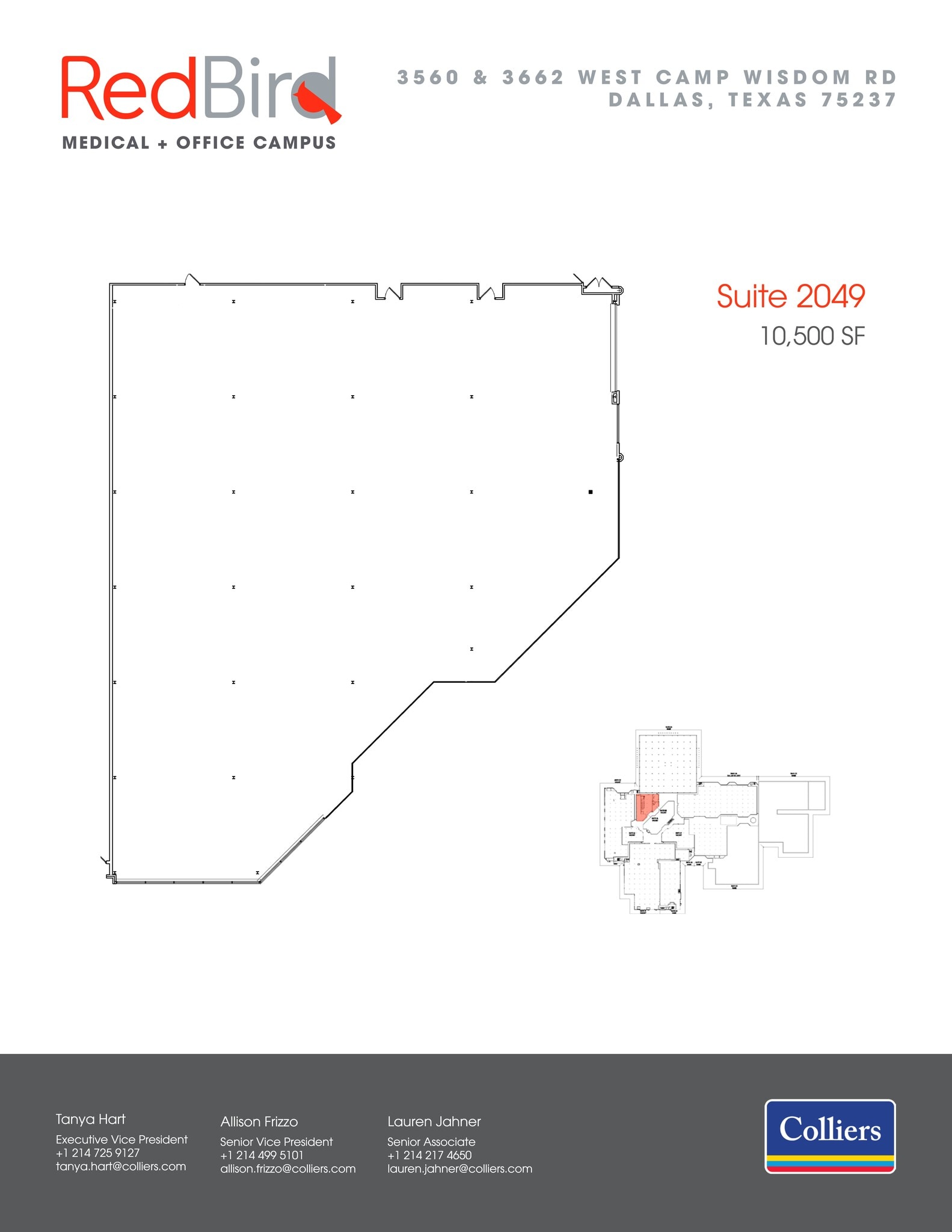 3662 W Camp Wisdom Rd, Dallas, TX à louer Plan de site– Image 1 sur 2