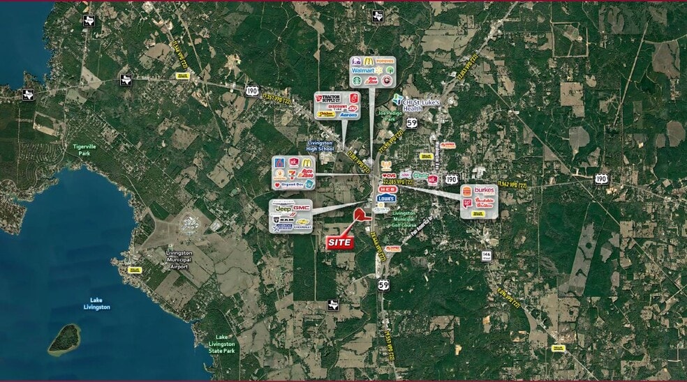 0 U.S. 59 South Hwy, Livingston, TX à vendre - Aérien – Image 3 sur 3