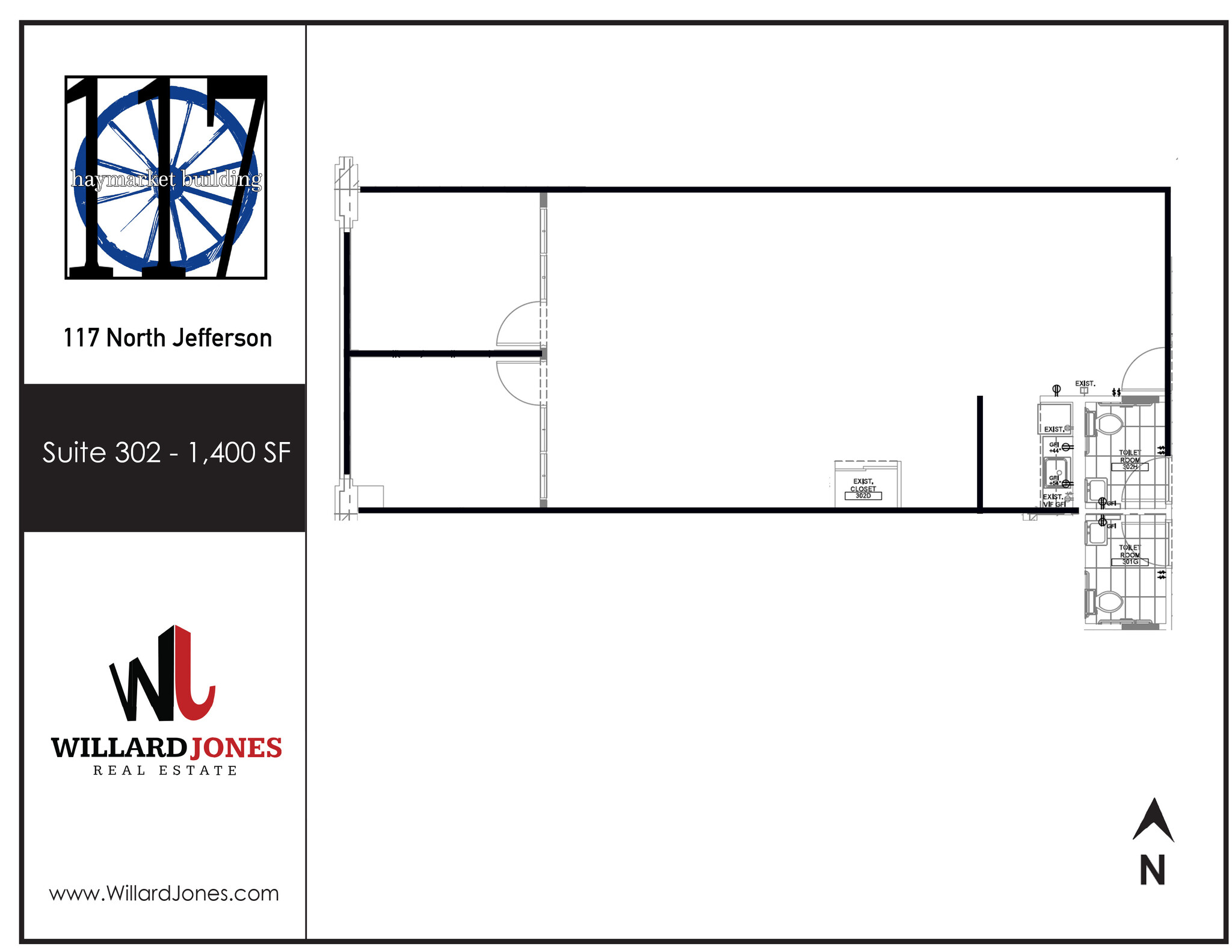 117-121 N Jefferson St, Chicago, IL à louer Plan d’étage– Image 1 sur 1