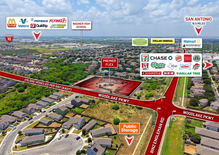 3415 Woodlake Pkwy, Converse, TX à louer - Aérien – Image 3 sur 5