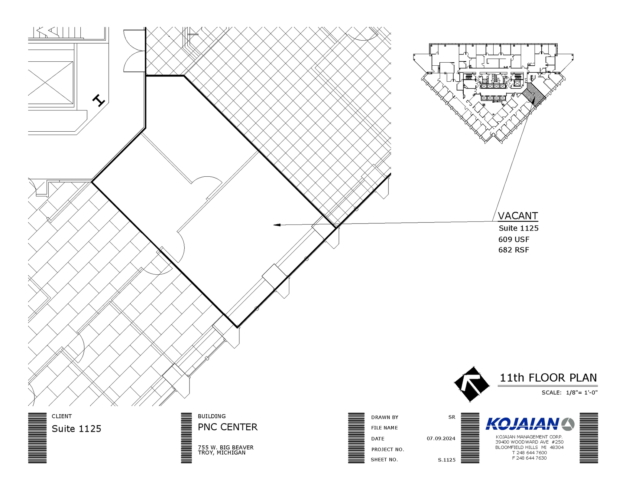755 W Big Beaver Rd, Troy, MI à louer Plan d’étage– Image 1 sur 1