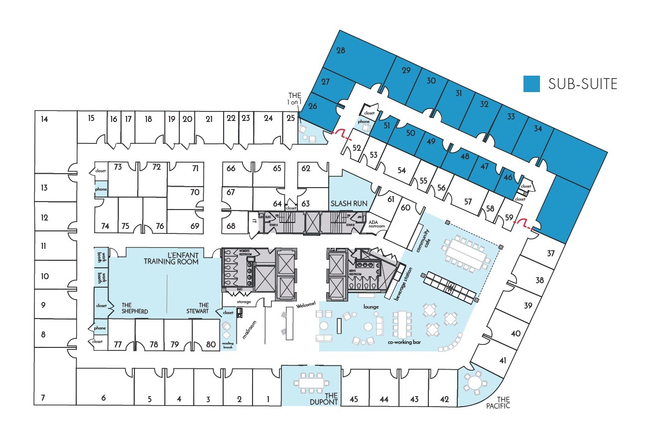 1250 Connecticut Ave NW, Washington, DC à louer Plan d’étage– Image 1 sur 1