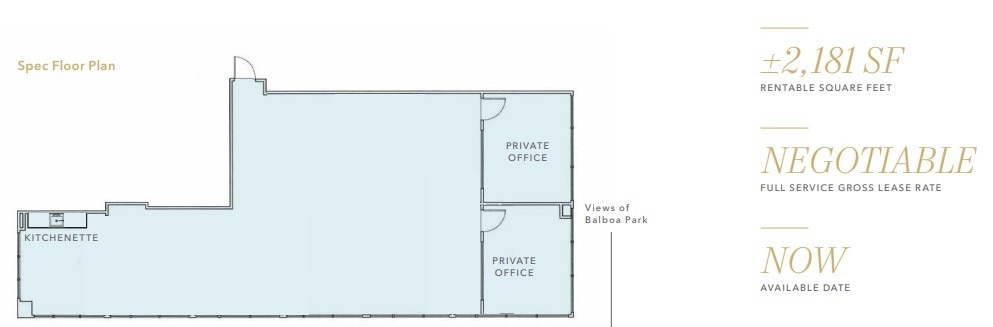 2445 5th Ave, San Diego, CA à louer Plan d’étage– Image 1 sur 1