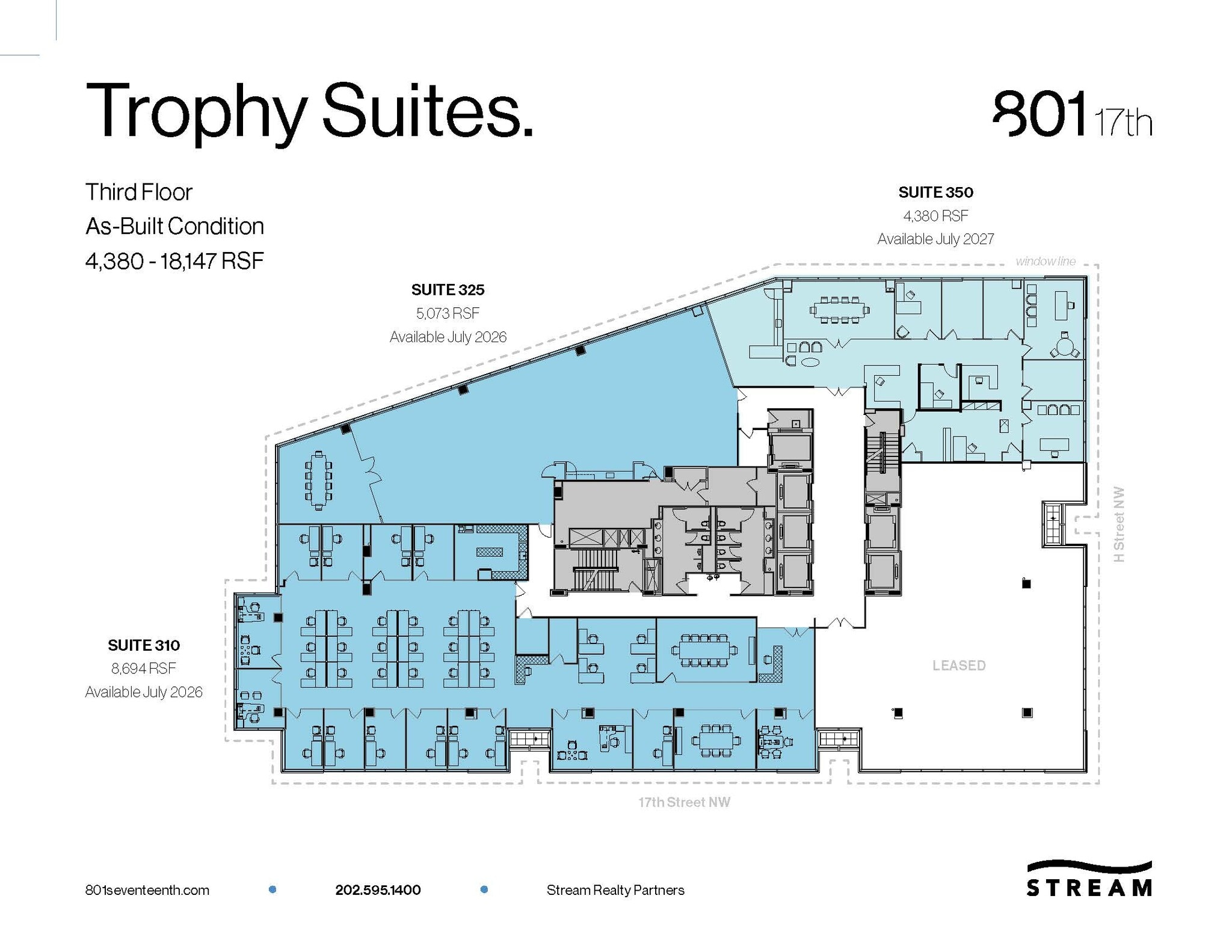 801 17th St NW, Washington, DC à louer Plan d’étage– Image 1 sur 1