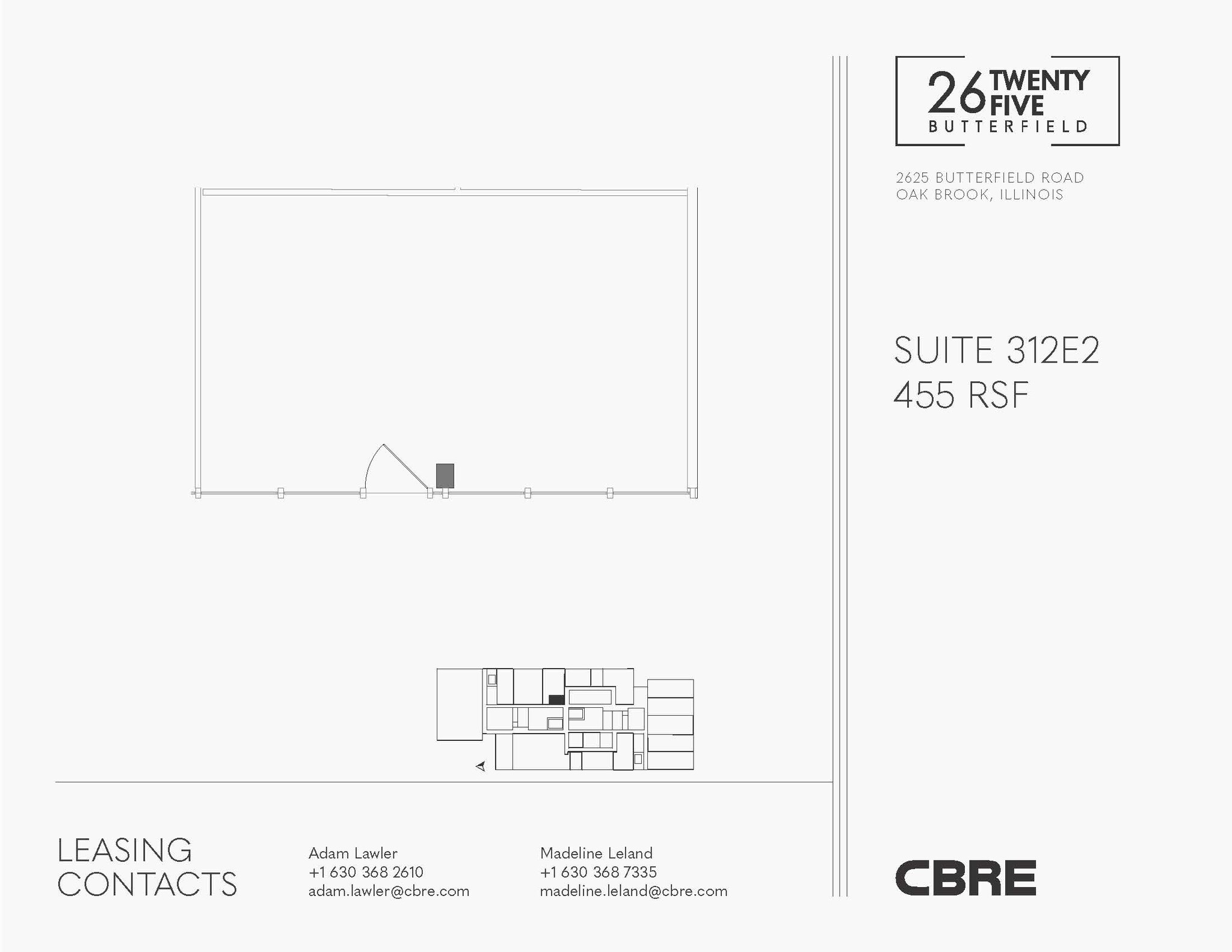 2625 Butterfield Rd, Oak Brook, IL à louer Plan d’étage– Image 1 sur 1