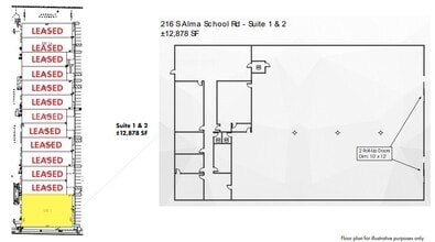 216 S Alma School Rd, Mesa, AZ à louer Plan d’étage– Image 1 sur 1