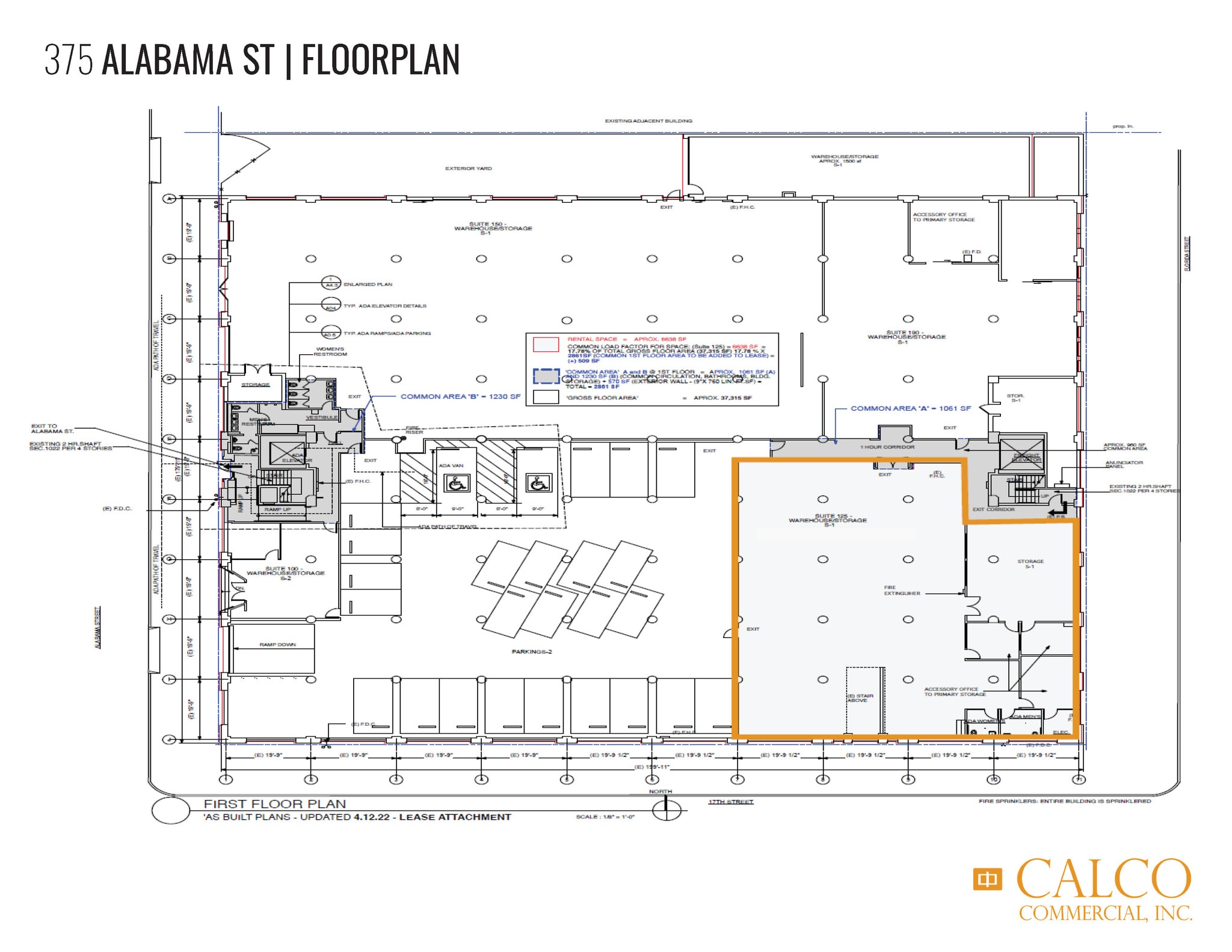 375 Alabama St, San Francisco, CA à louer Plan d’étage– Image 1 sur 3