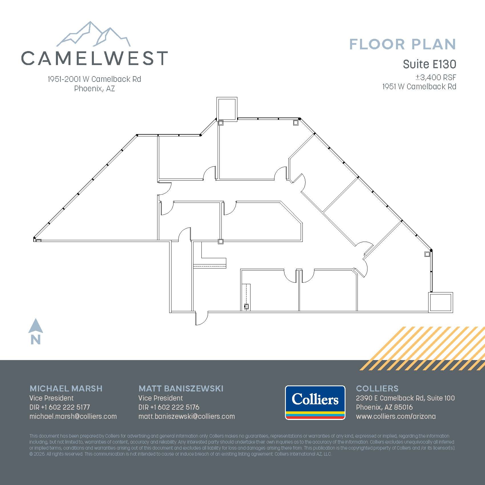 2001 W Camelback Rd, Phoenix, AZ à louer Plan d’étage– Image 1 sur 1