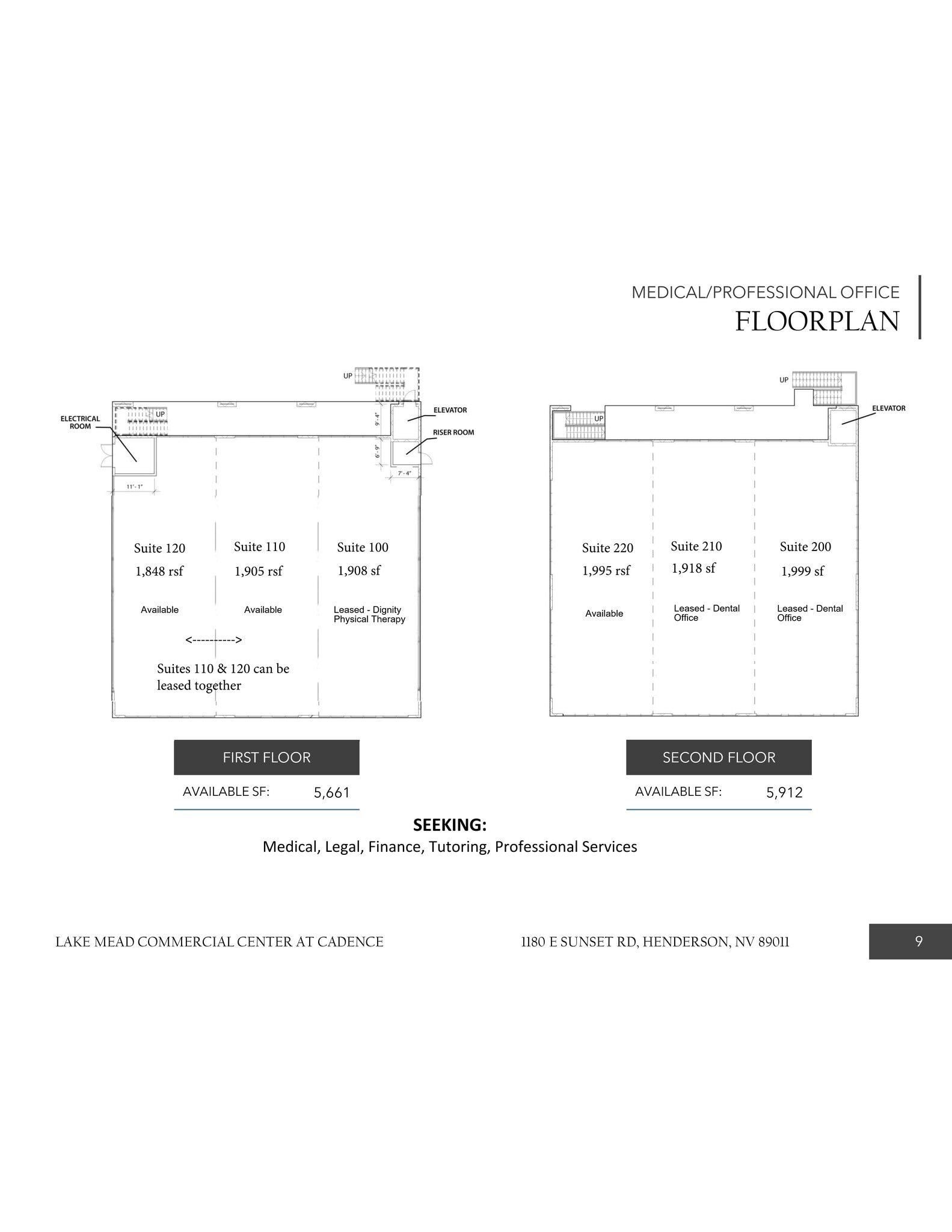 1180 E Sunset Rd, Henderson, NV à louer Plan de site– Image 1 sur 1