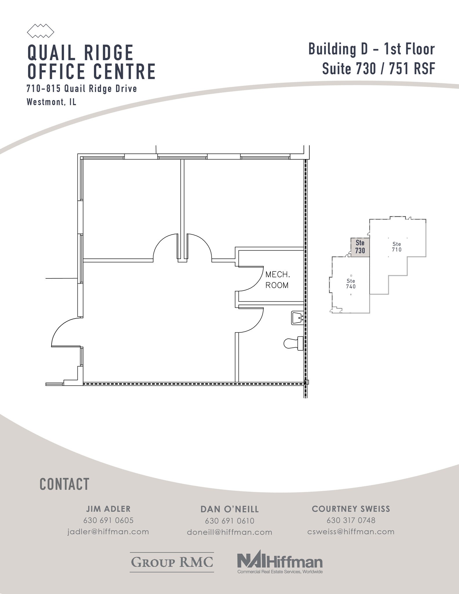 300-490 Quail Ridge Dr, Westmont, IL à louer Plan d’étage– Image 1 sur 1