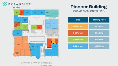600 1st Ave, Seattle, WA à louer Plan d’étage– Image 1 sur 4