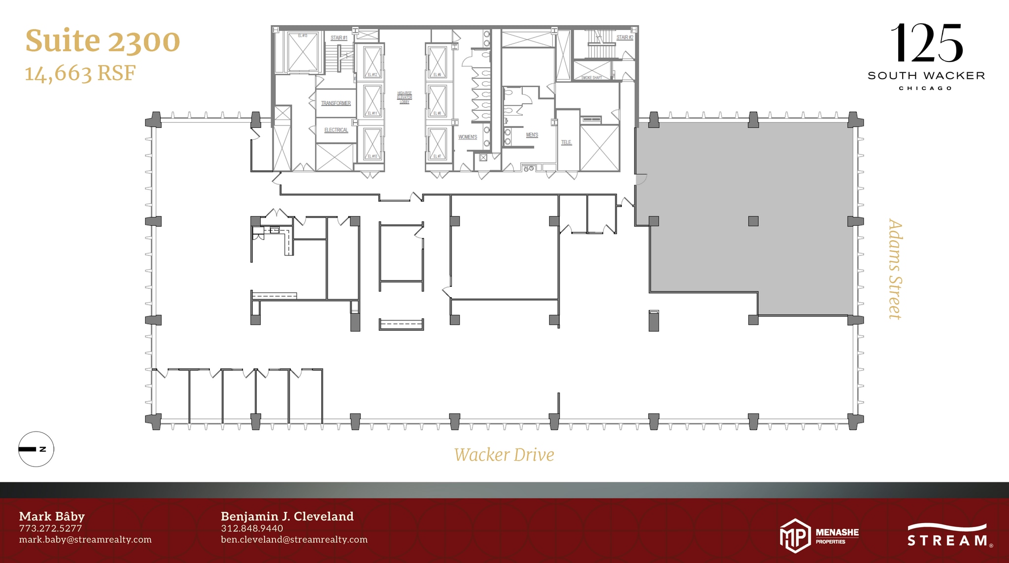 125 S Wacker Dr, Chicago, IL à louer Plan d’étage– Image 1 sur 1