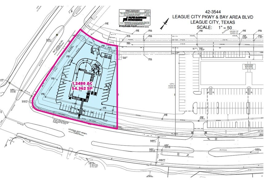 NEC League City Pkwy & Bay Area Blvd, League City, TX à vendre - Plan de site – Image 2 sur 3