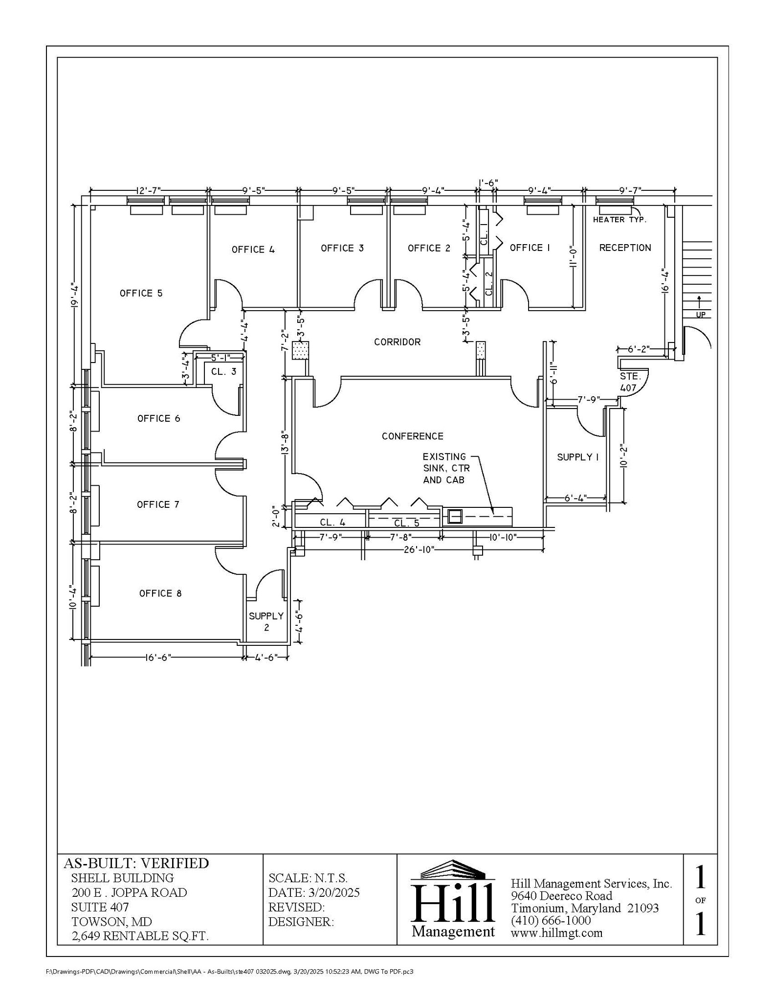 200 E Joppa Rd, Towson, MD à louer Plan d’étage– Image 1 sur 1