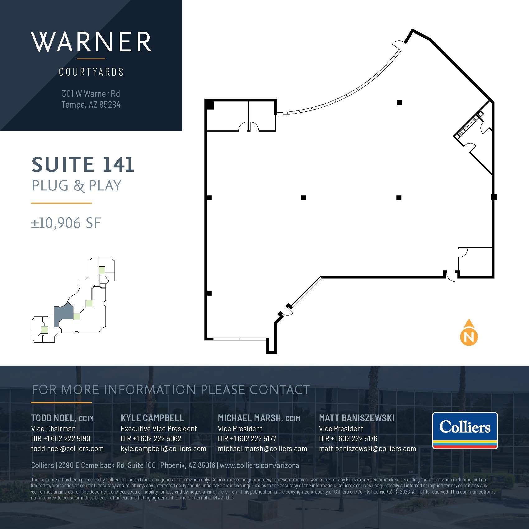 301 W Warner Rd, Tempe, AZ à louer Plan d’étage– Image 1 sur 1
