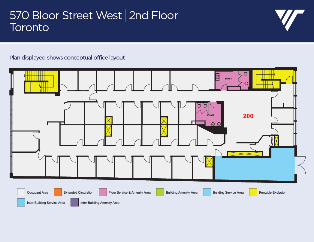 568-570 Bloor St W, Toronto, ON à louer Plan d’étage– Image 1 sur 1