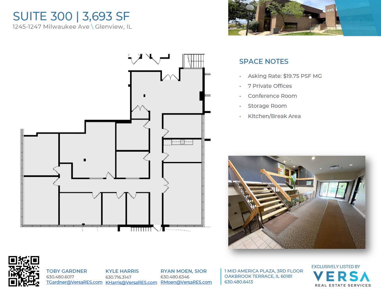 1245-1247 Milwaukee Ave, Glenview, IL à vendre Plan d’étage– Image 1 sur 1