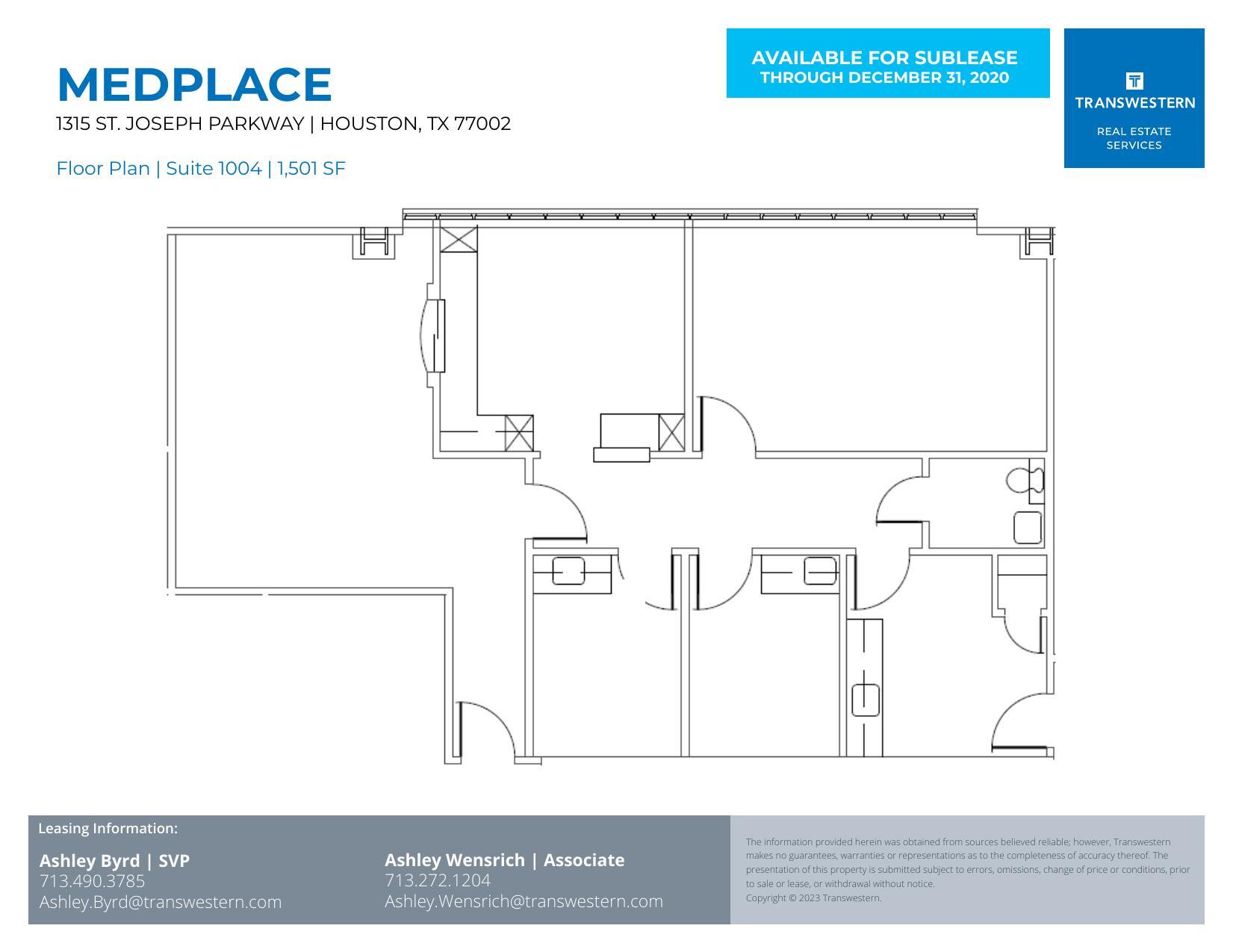 1315 St Joseph Pky, Houston, TX à louer Plan d’étage– Image 1 sur 3