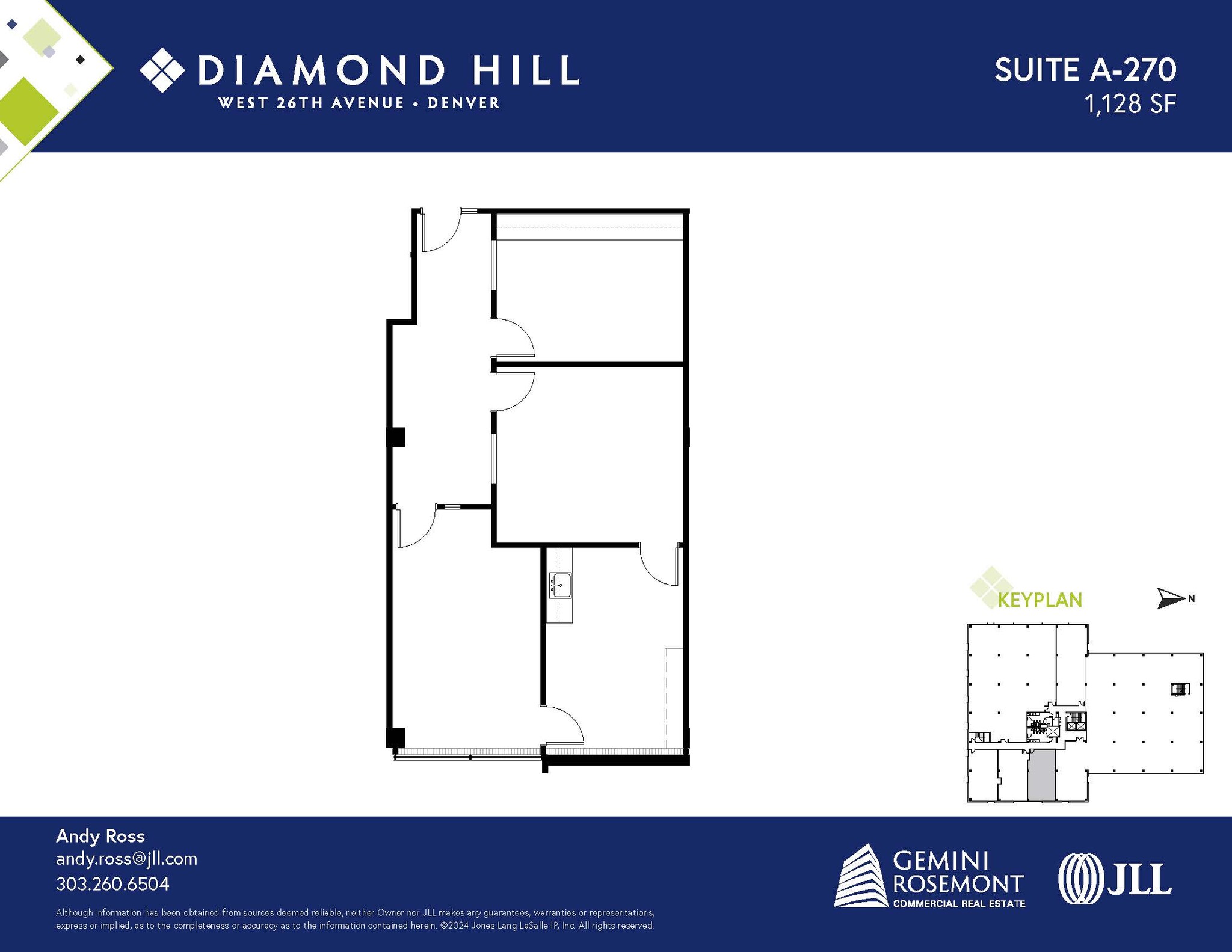 2490 W 26th Ave, Denver, CO à louer Plan d’étage– Image 1 sur 2