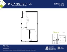 2490 W 26th Ave, Denver, CO à louer Plan d’étage– Image 1 sur 2