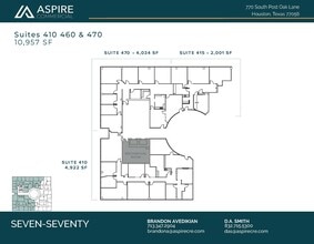 770 S Post Oak Ln, Houston, TX à louer Plan d’étage– Image 2 sur 3