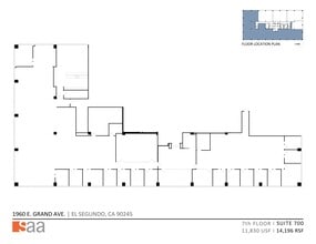 1960 E Grand Ave, El Segundo, CA à louer Plan de site– Image 1 sur 1