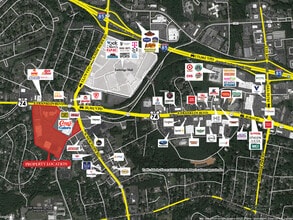 1403-1493 E Franklin Blvd, Gastonia, NC - VUE AÉRIENNE vue de carte - Image1