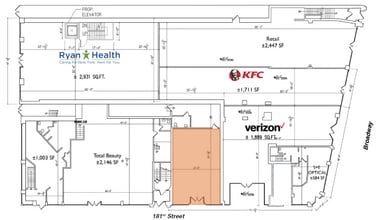 658 W 181st St, New York, NY à louer Plan d’étage– Image 2 sur 2