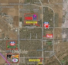 200 China Grade Loop, Bakersfield, CA - Vue aérienne vue de carte