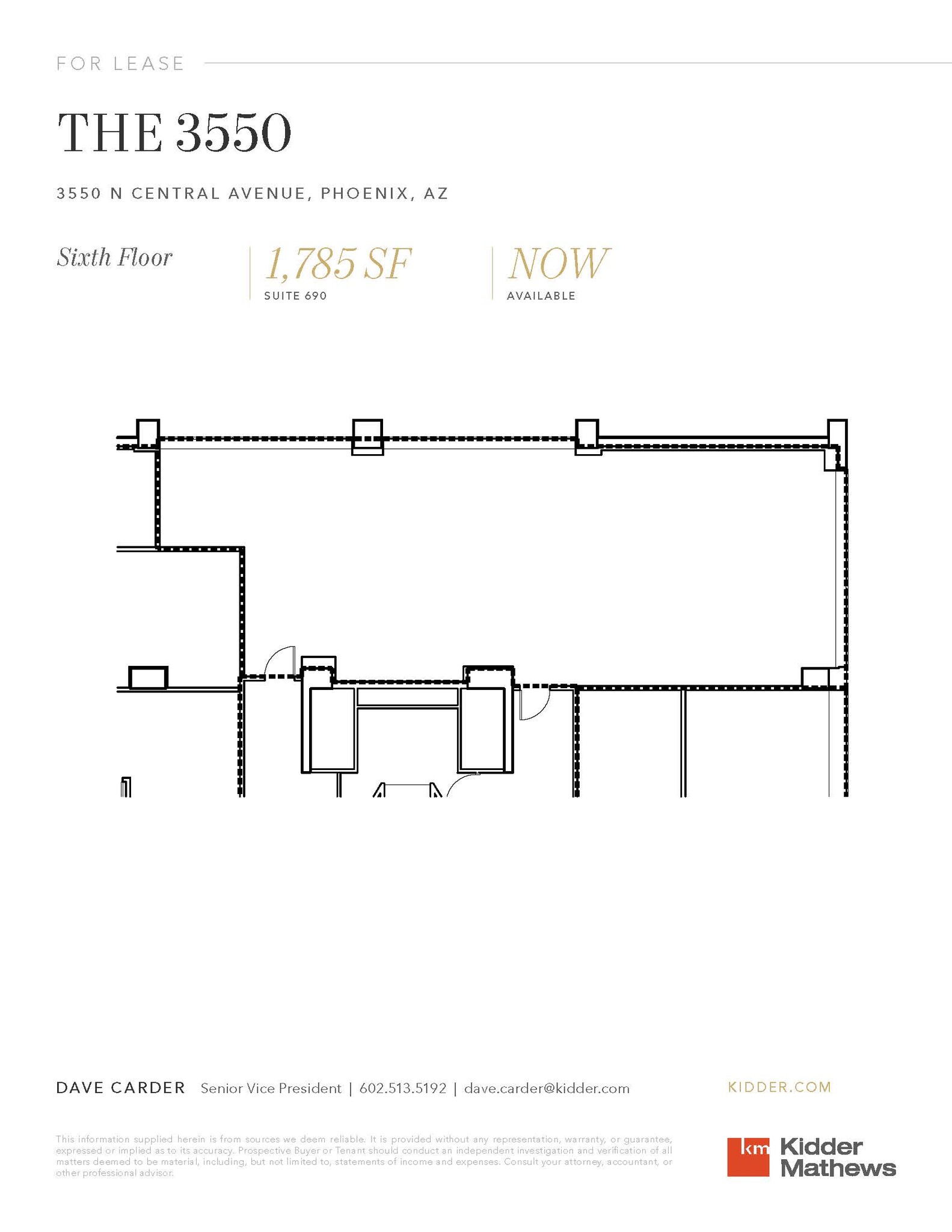 3550 N Central Ave, Phoenix, AZ à louer Plan d’étage– Image 1 sur 1