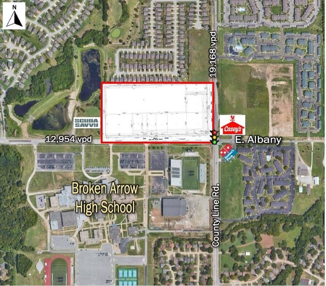 E Albany St & 193rd E Ave, Broken Arrow, OK à vendre - Aérien – Image 1 sur 2