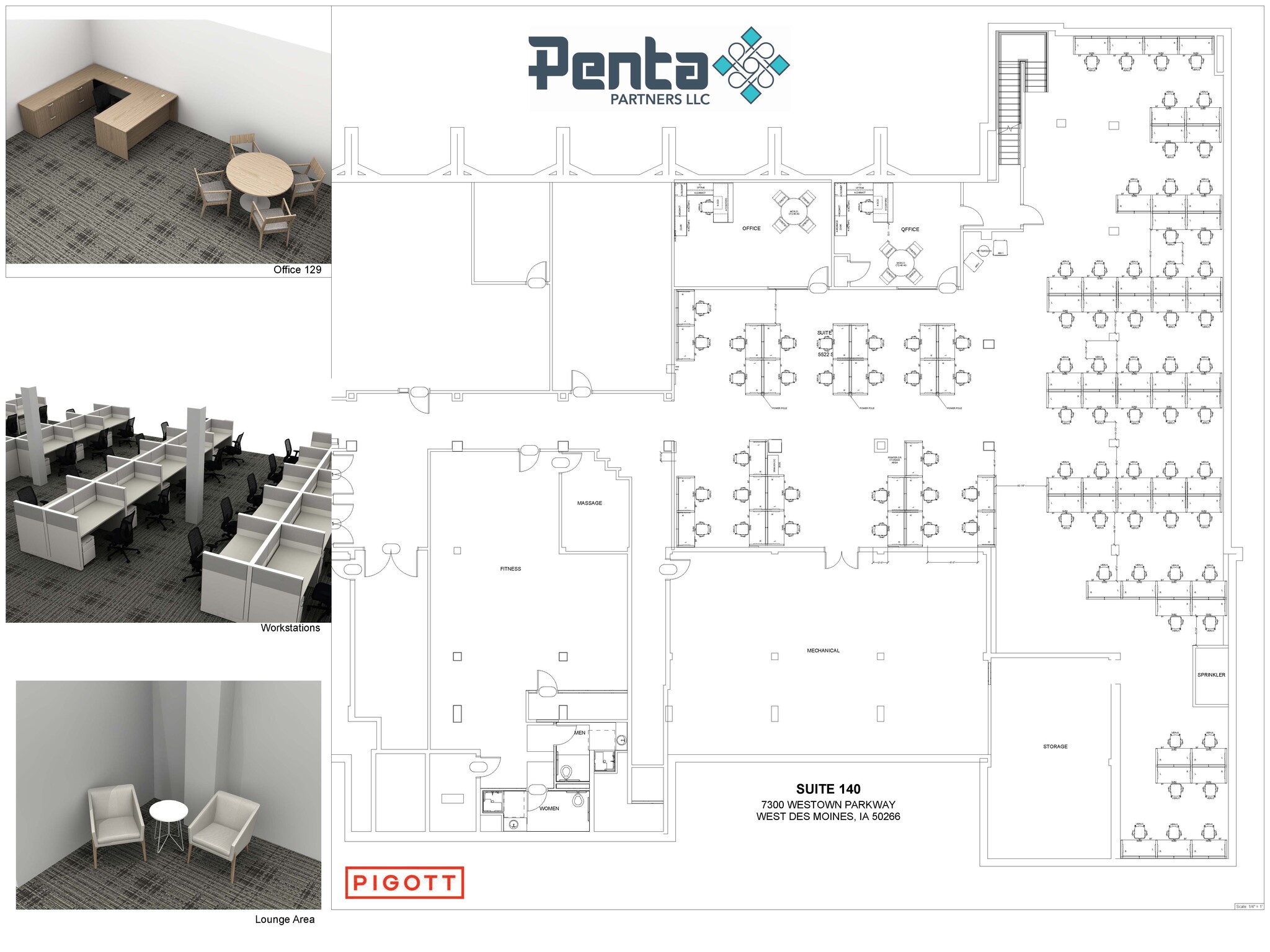 7300 Westown Pky, West Des Moines, IA à louer Plan d’étage– Image 1 sur 9