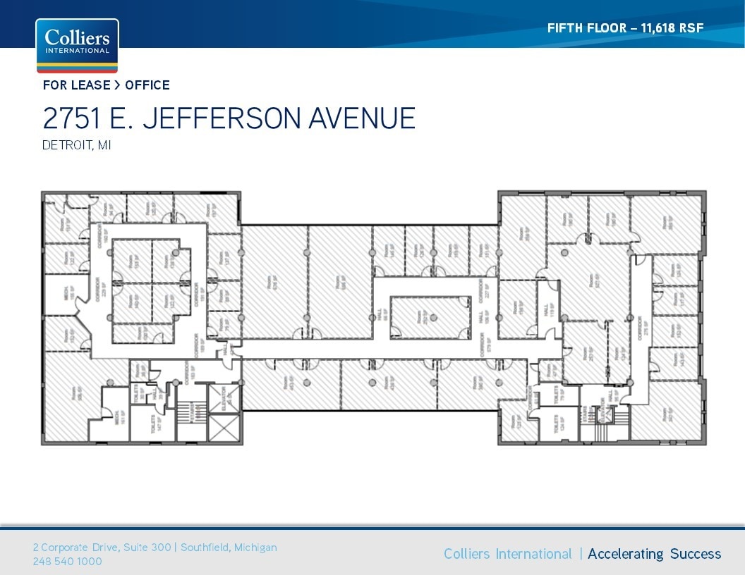 2751-2761 E Jefferson Ave, Detroit, MI à vendre Plan d’étage– Image 1 sur 2