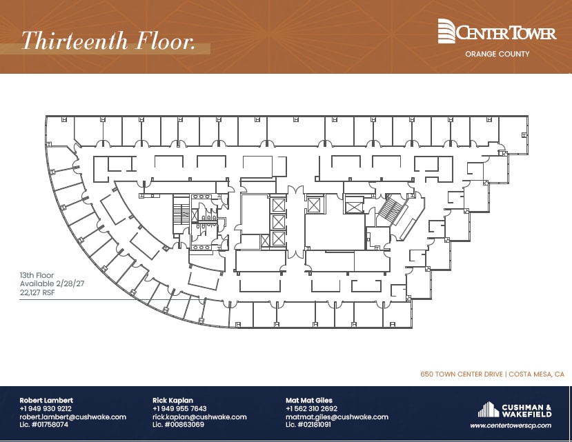 650 Town Center Dr, Costa Mesa, CA à louer Plan d’étage– Image 1 sur 1