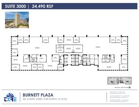 801 Cherry St, Fort Worth, TX à louer Plan d’étage– Image 1 sur 2
