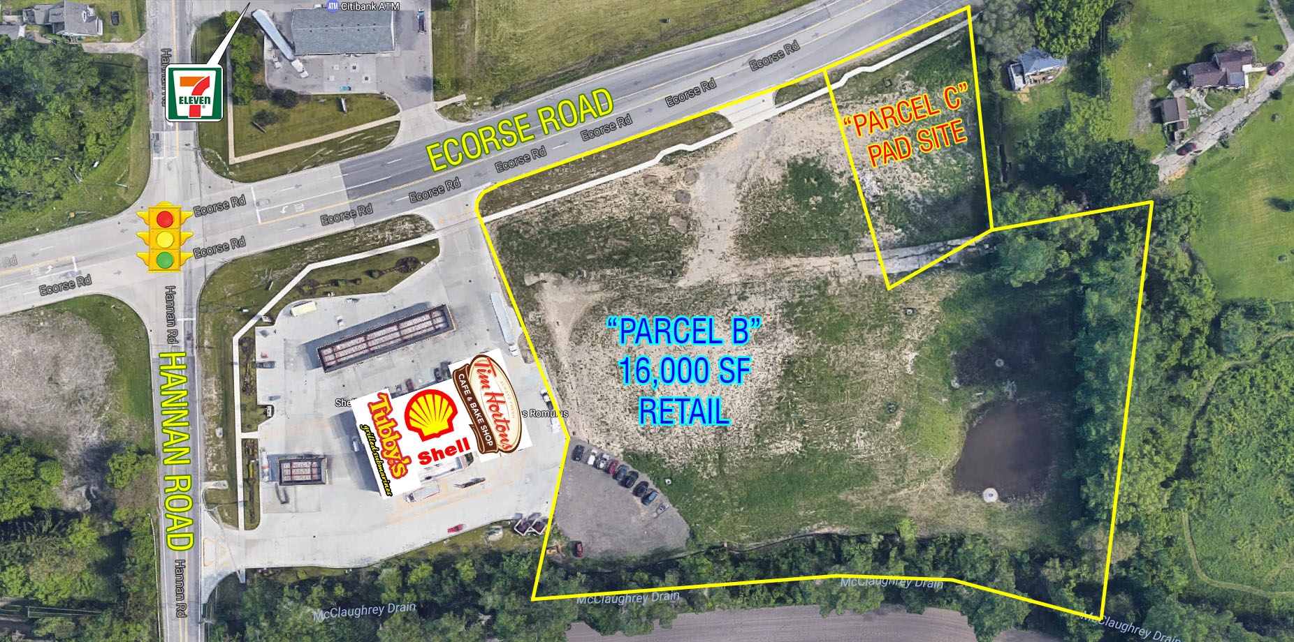 SEC Ecorse & Hannan Rd, Romulus, MI à vendre Aérien– Image 1 sur 4