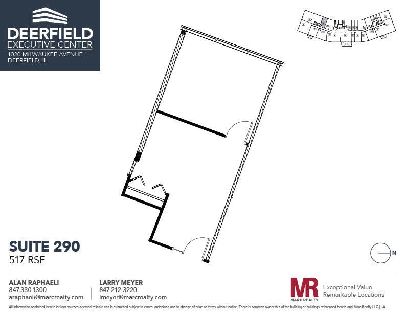 1020 Milwaukee Ave, Deerfield, IL à louer Plan d’étage– Image 1 sur 1