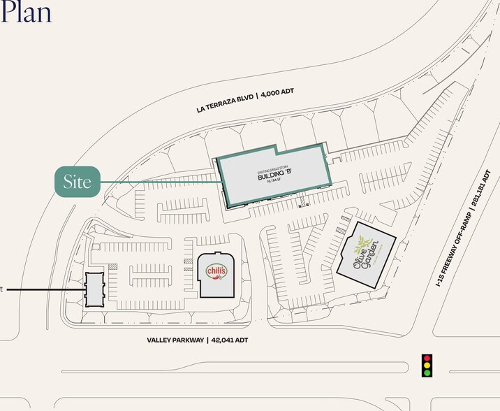 1109 W Valley Pky, Escondido, CA à louer - Plan de site – Image 3 sur 3