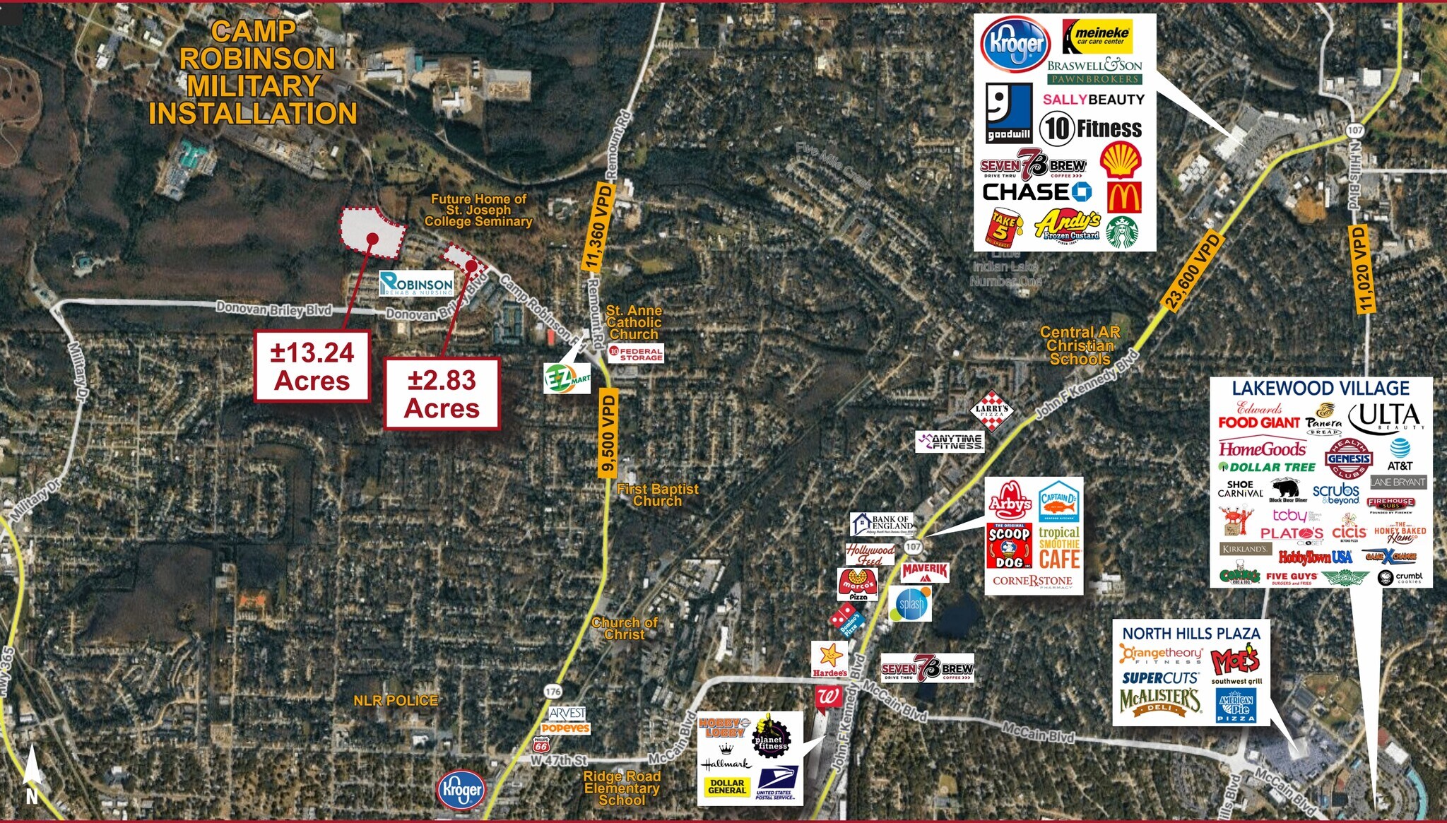 Camp Robinson Rd, North Little Rock, AR à vendre Aérien– Image 1 sur 3