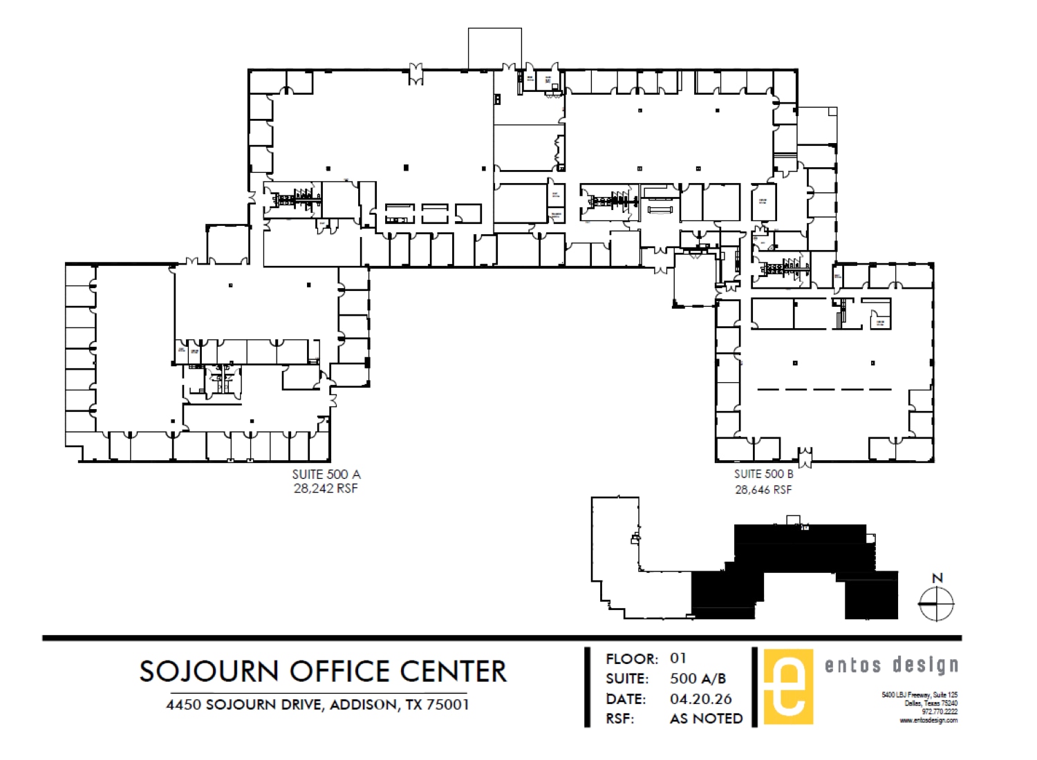 4450 Sojourn Dr, Addison, TX à louer Plan d’étage– Image 1 sur 1
