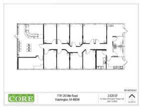 7715-7845 26 Mile Rd, Washington, MI à louer Plan d’étage– Image 1 sur 1