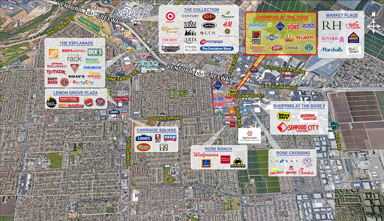 1901-2401 N Rose Ave, Oxnard, CA à louer Aérien– Image 1 sur 4