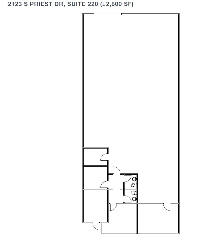 2121 S Priest Dr, Tempe, AZ à louer Plan d’étage– Image 1 sur 1