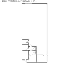 2121 S Priest Dr, Tempe, AZ à louer Plan d’étage– Image 1 sur 1