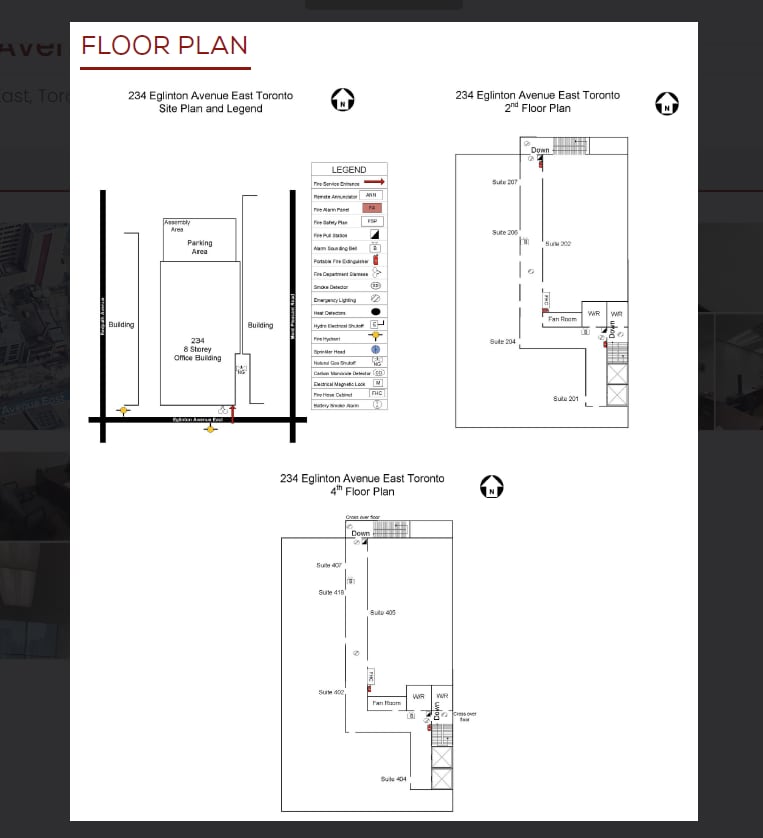 234 Eglinton Ave E, Toronto, ON à louer Plan d’étage– Image 1 sur 1